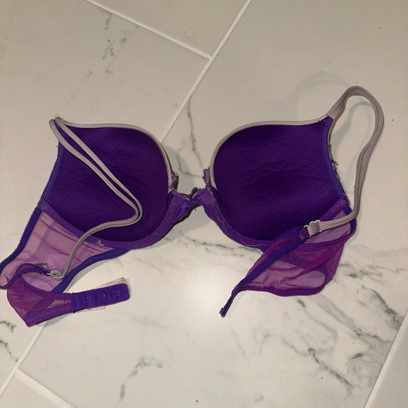 Victoria's Secret Purple and Gray Lace Push-Up Bra - Picture 5 of 5